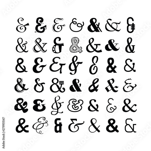 Complete different black silhouette and isolated font faces icons set on white background