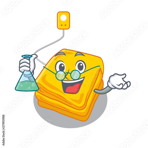 Professor electric blanket isolated with the cartoon