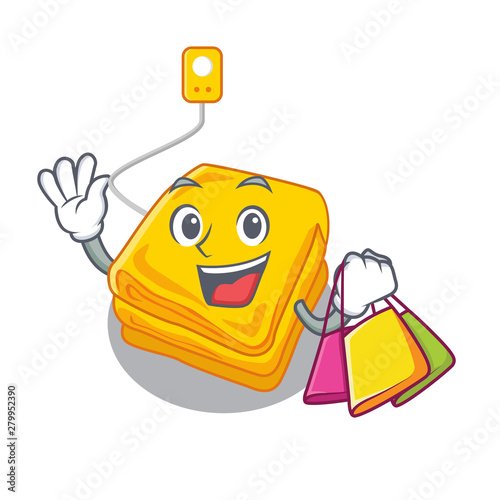 Shopping electric blanket isolated with the cartoon