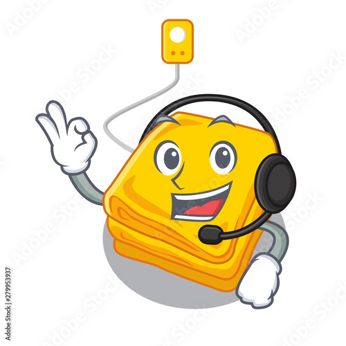 With headphone electric blankets put in cartoon bed