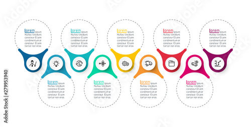 Ring infographics bar vector graphics.