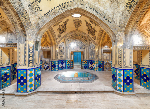 Hot bathing hall at Sultan Amir Ahmad Bathhouse. Kashan, Iran photo