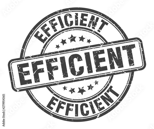 efficient stamp. efficient round grunge sign. efficient