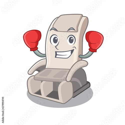Boxing massage chair isolated in the character