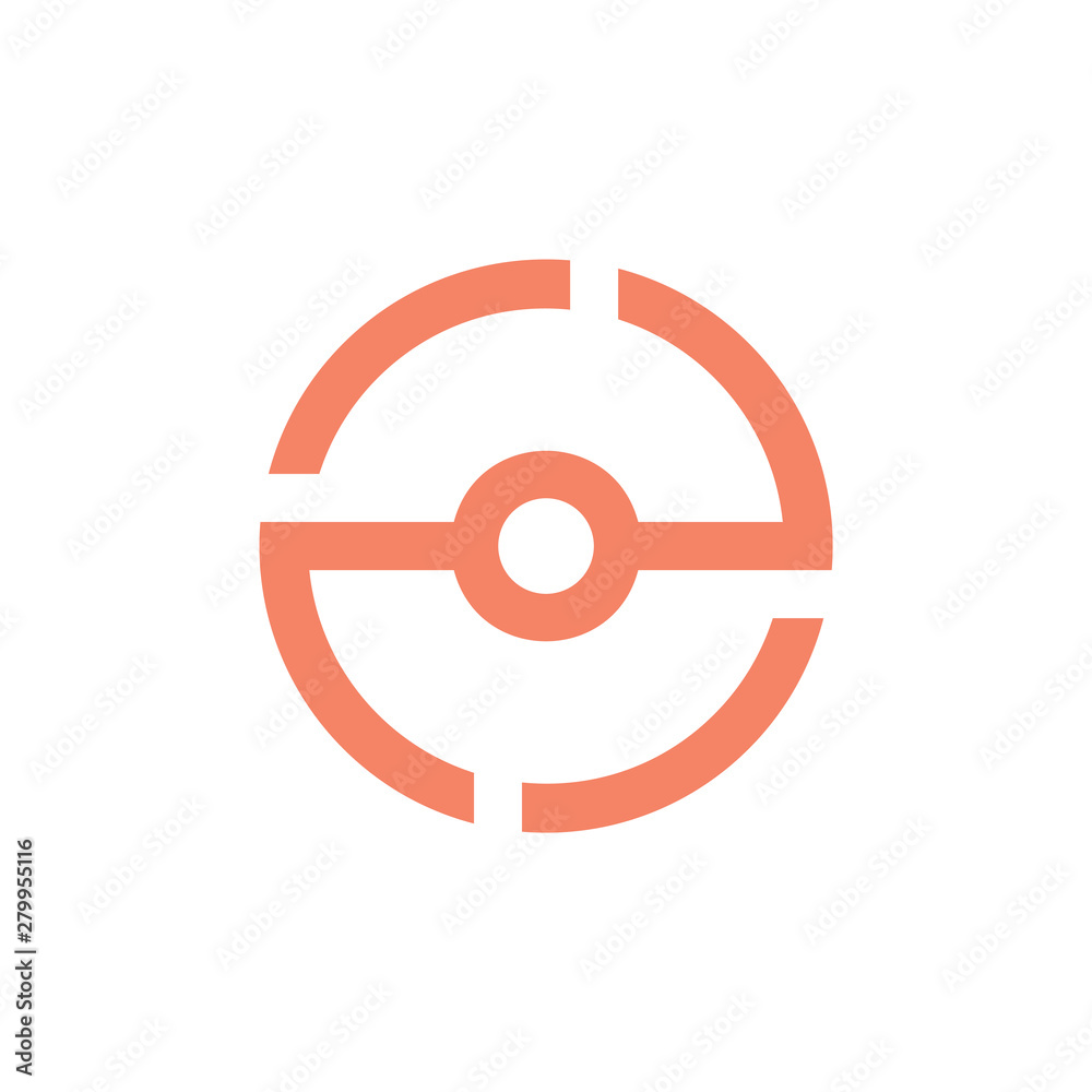 number 2e simple geometric circle line logo vector number 2e simple geometric circle line logo vector