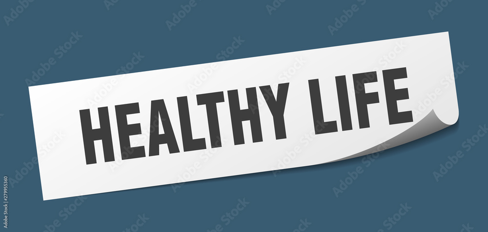 healthy life sticker. healthy life square isolated sign. healthy life