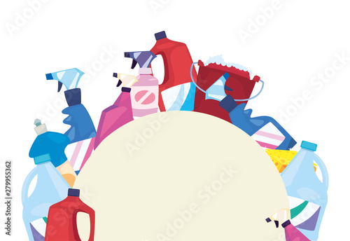 cleaning products and supplies design