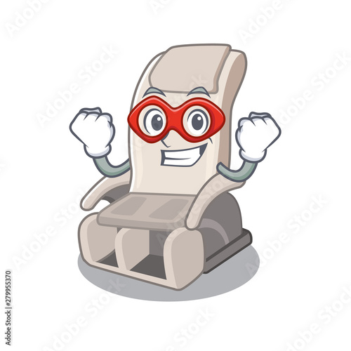 Super hero massage chair in the mascot shape