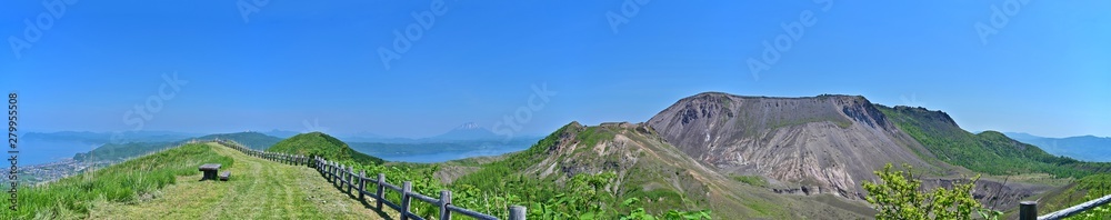 有珠山遊歩道から見たパノラマ絶景@北海道 有珠山遊歩道から見たパノラマ絶景@北海道