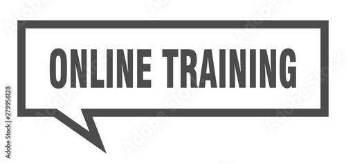 online training sign. online training square speech bubble. online training