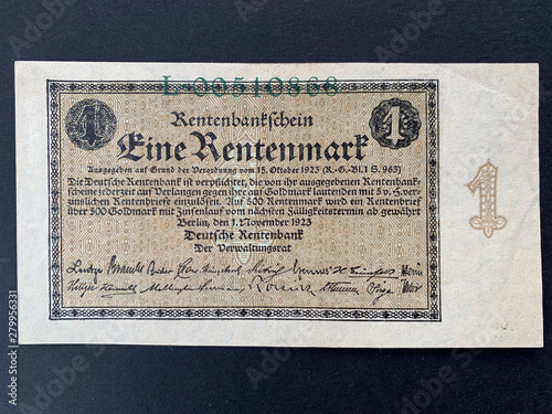 Bild auf Leinwand Rentenmark 1923