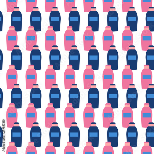 Seamless pattern for womens beuty salon or cosmetics store, hair salon. Vector illustration