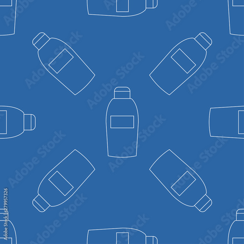 Seamless pattern for womens beuty salon or cosmetics store, hair salon. Vector illustration