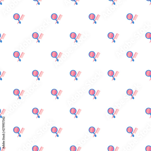 Seamless pattern for womens beuty salon or hair salon. Vector illustration