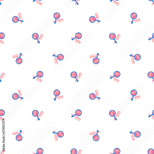 Seamless pattern for womens beuty salon or hair salon. Vector illustration