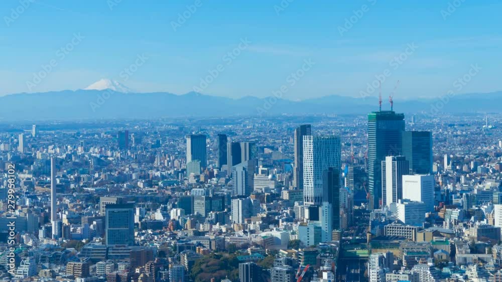 2019 東京タイムラプス 大都会の町並みと富士山を望む 2019 東京タイムラプス 大都会の町並みと富士山を望む
