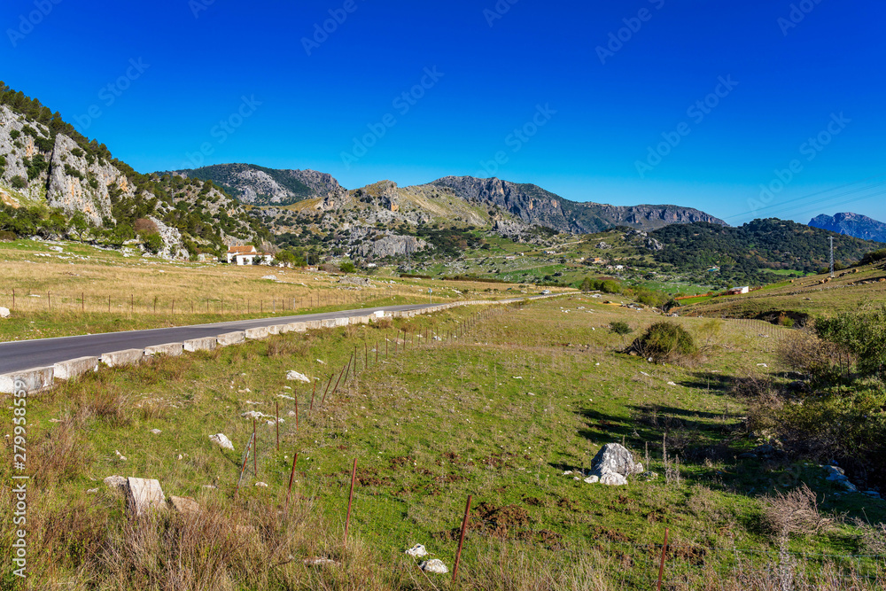 Landscape of Sierra de Grazalema natural park, Cadiz province, Andalusia, Spain. Landscape of Sierra de Grazalema natural park, Cadiz province, Andalusia, Spain.