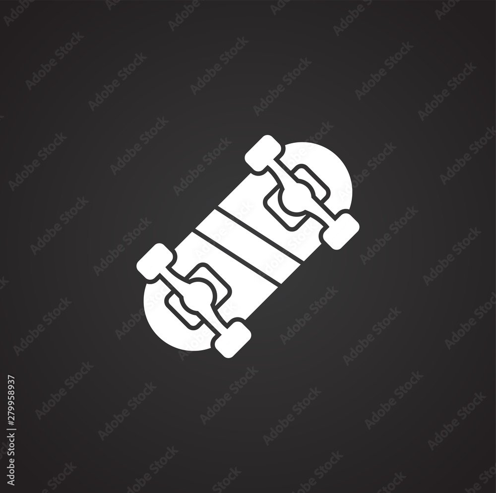 Skateboarding related icon on background for graphic and web design. Simple illustration. Internet concept symbol for website button or mobile app. Skateboarding related icon on background for graphic and web design. Simple illustration. Internet concept symbol for website button or mobile app.