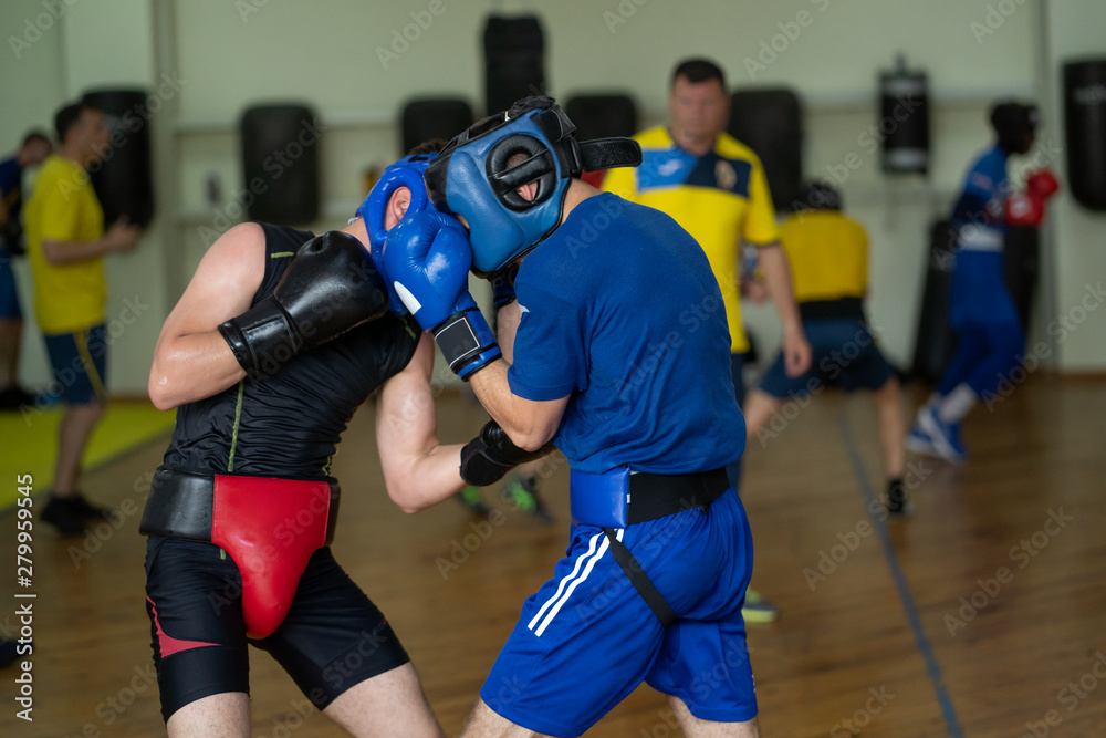 Fototapeta premium Boxing fighters in action