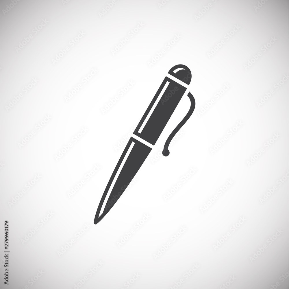 Pen icon on background for graphic and web design. Simple illustration. Internet concept symbol for website button or mobile app. Pen icon on background for graphic and web design. Simple illustration. Internet concept symbol for website button or mobile app.