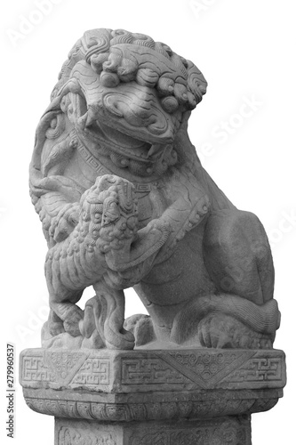 Lion marble face  Chinese Lion  stone carving sculpture  the symbol of Power  by Chinese. Stone Lion sculpture. Sculpture of Chinese lion  Antique stone carving doll