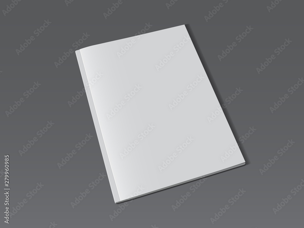 white magazine on dark background mock up white magazine on dark background mock up