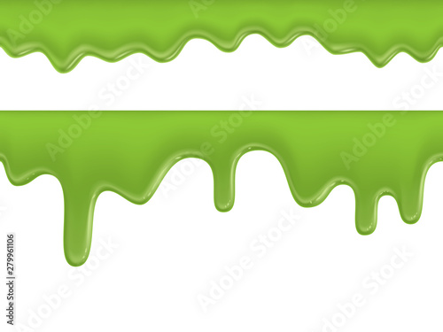 Fototapeta Naklejka Na Ścianę i Meble -  seamless flowing green liquid texture on white background