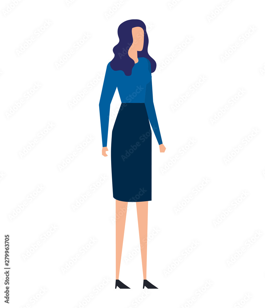 elegant young businesswoman avatar characters elegant young businesswoman avatar characters