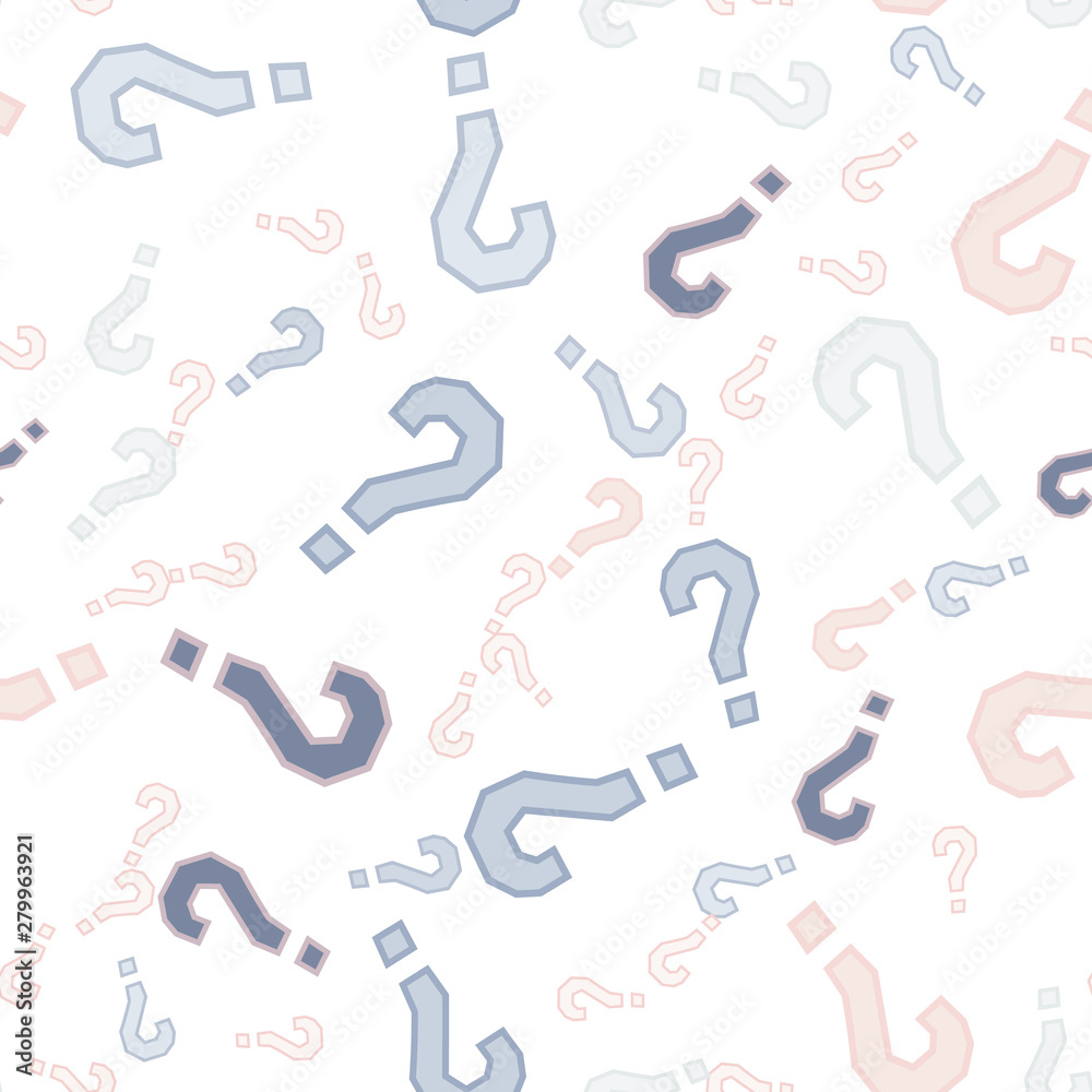 Quiz seamless pattern. Question marks, doubt, faq Quiz seamless pattern. Question marks, doubt, faq