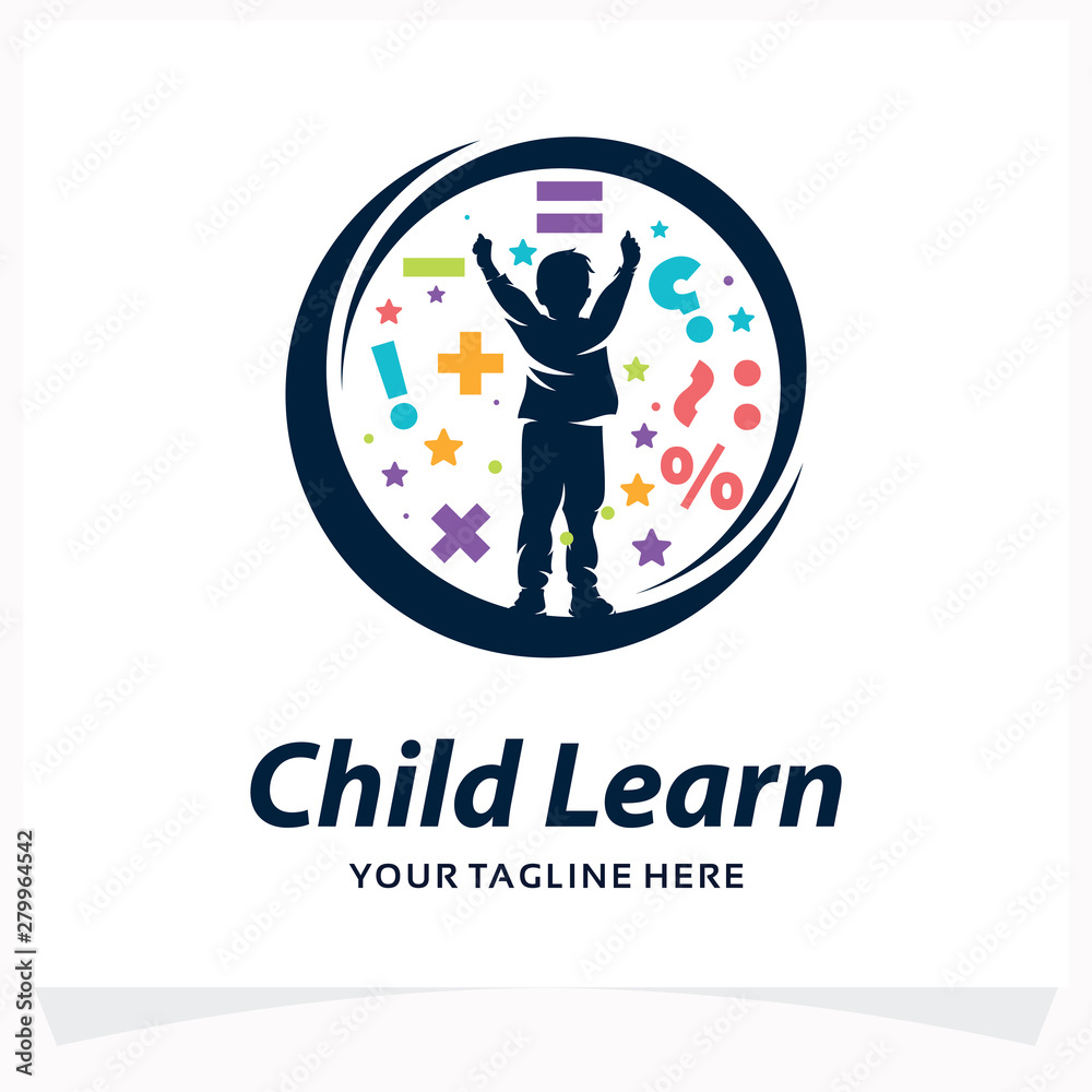 Child Learn Logo Design Template