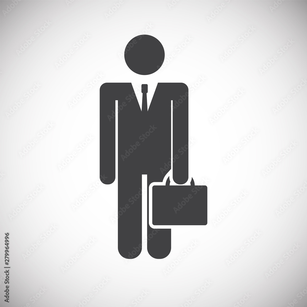 Business person icon on background for graphic and web design. Simple illustration. Internet concept symbol for website button or mobile app. Business person icon on background for graphic and web design. Simple illustration. Internet concept symbol for website button or mobile app.
