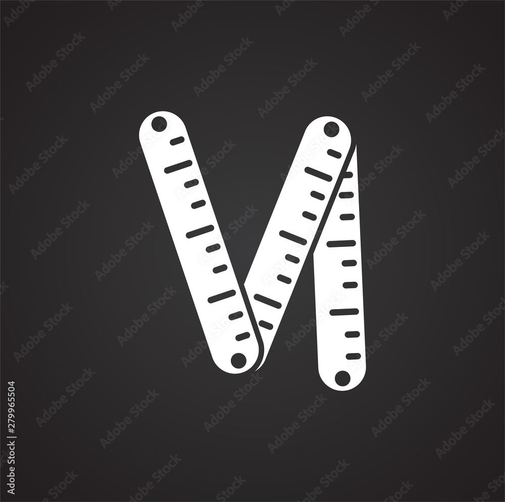 Measuring tool icon on background for graphic and web design. Simple illustration. Internet concept symbol for website button or mobile app. Measuring tool icon on background for graphic and web design. Simple illustration. Internet concept symbol for website button or mobile app.