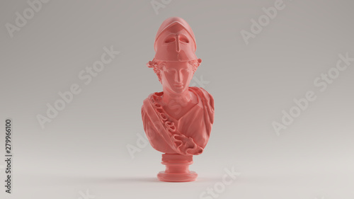 Tela Pink Minerva Bust Sculpture 3d illustration 3d render