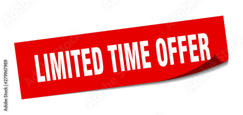 limited time offer sticker. limited time offer square isolated sign. limited time offer