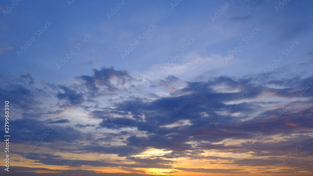 Beautiful sky with clouds background, Sky with clouds weather nature cloud blue, Blue sky with clouds and sun, Clouds At Sunrise.