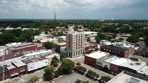 Aerial wide shot Burlington North Carolina photo