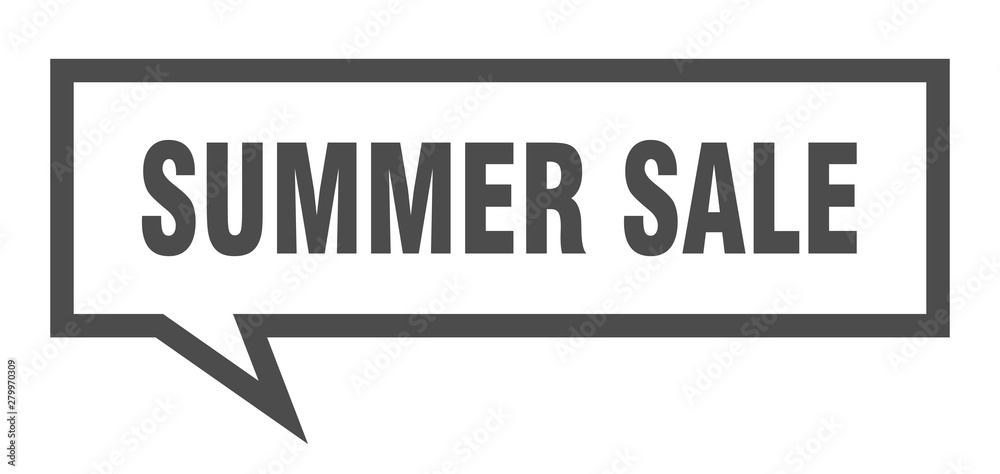 summer sale sign. summer sale square speech bubble. summer sale