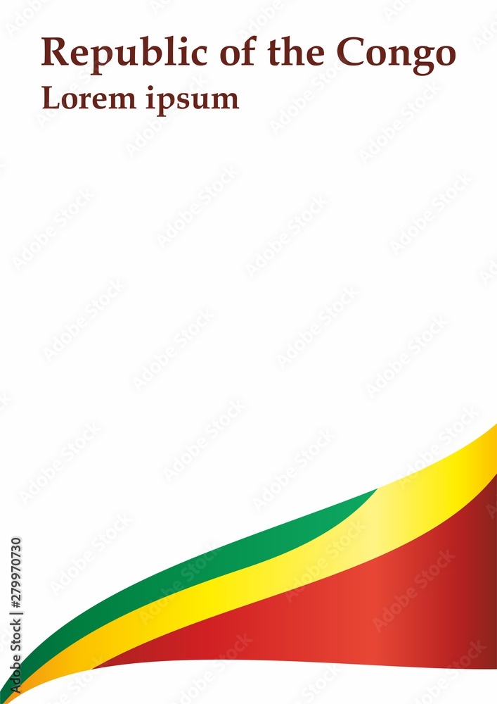 Flag of the Republic of the Congo, Republic of the Congo. Template for award design, an official document with the flag of the Republic of the Congo. Bright, colorful vector illustration for graphic a Flag of the Republic of the Congo, Republic of the Congo. Template for award design, an official document with the flag of the Republic of the Congo. Bright, colorful vector illustration for graphic a