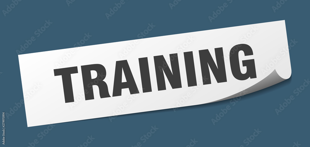 training sticker. training square isolated sign. training