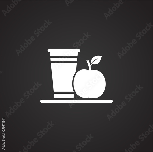 Diet related icon on background for graphic and web design. Simple illustration. Internet concept symbol for website button or mobile app.