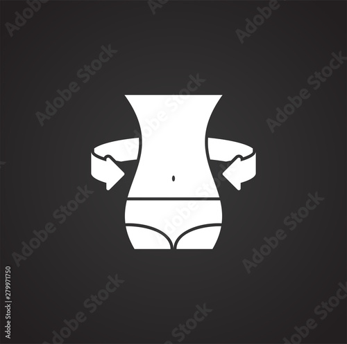 Diet related icon on background for graphic and web design. Simple illustration. Internet concept symbol for website button or mobile app.
