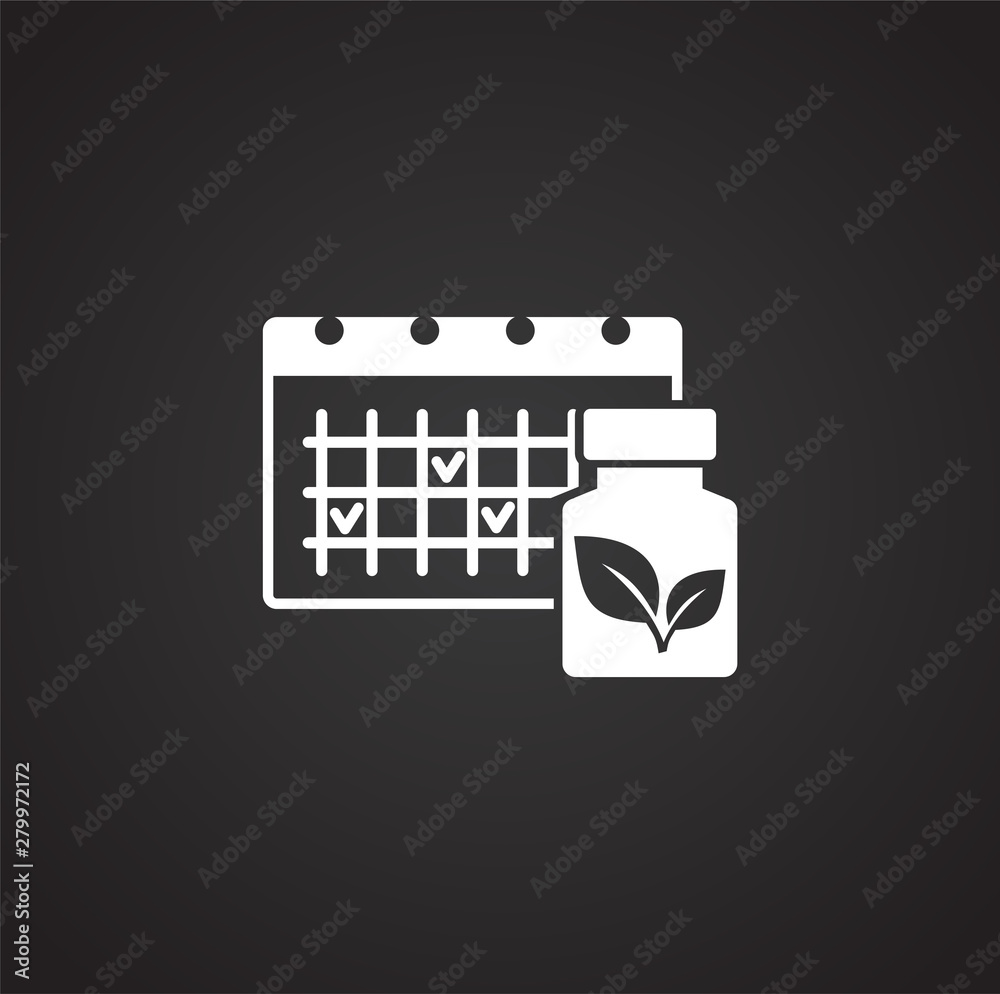 Diet related icon on background for graphic and web design. Simple illustration. Internet concept symbol for website button or mobile app.
