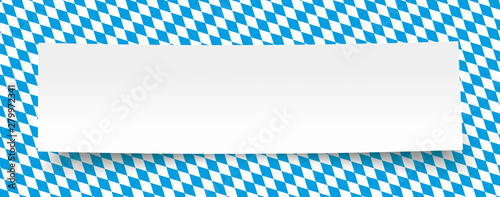 Oktoberfest Banner mit bayerischen Landesfarben