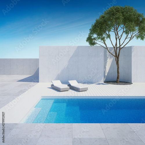 luxury modern backyard with a swimming pool