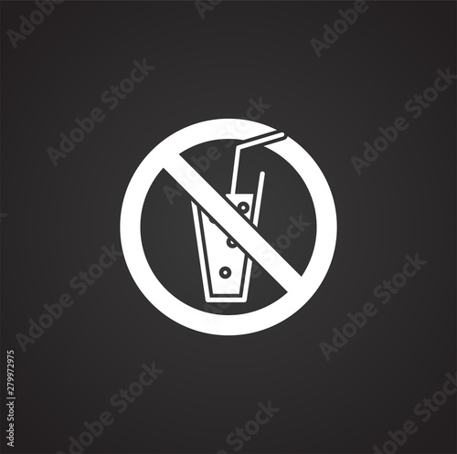 Diet related icon on background for graphic and web design. Simple illustration. Internet concept symbol for website button or mobile app.