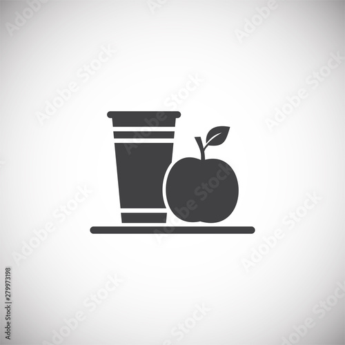 Diet related icon on background for graphic and web design. Simple illustration. Internet concept symbol for website button or mobile app.