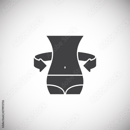 Diet related icon on background for graphic and web design. Simple illustration. Internet concept symbol for website button or mobile app.