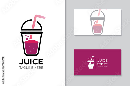 juice logo and icon vector illustration design template