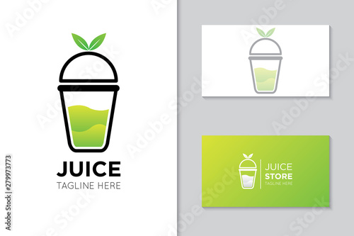 juice logo and icon vector illustration design template