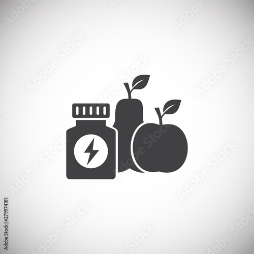 Diet related icon on background for graphic and web design. Simple illustration. Internet concept symbol for website button or mobile app.